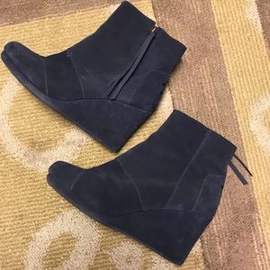 Toms desert wedges (navy)